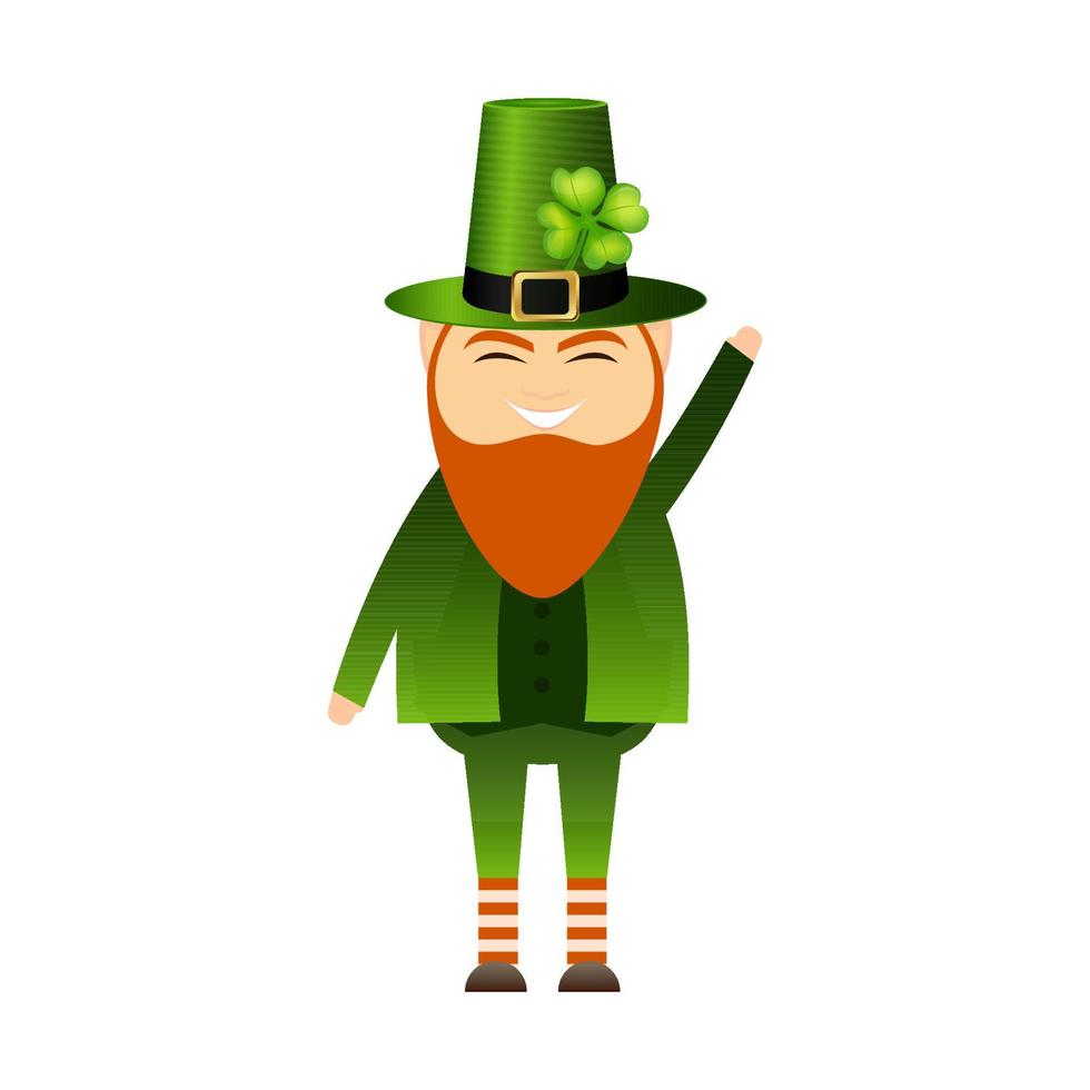 Funny leprechaun for St. Patrick Day vector