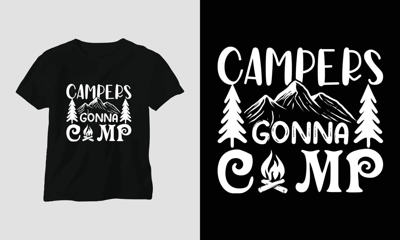 Camping SVG Design with Camp, Tent, Mountain, Jangle, Tree, Ribbon, Hiking silhouette vector
