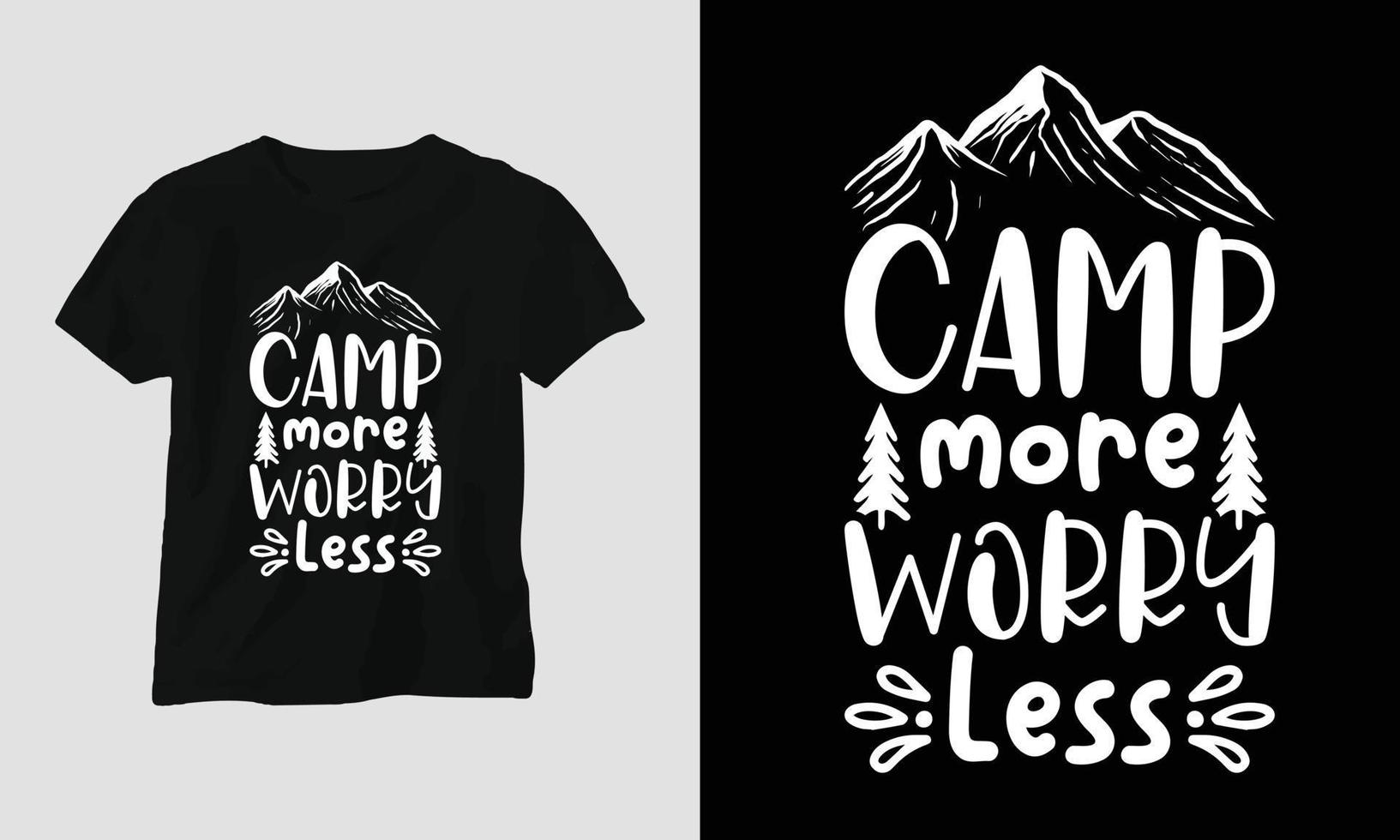 Camping SVG Design with Camp, Tent, Mountain, Jangle, Tree, Ribbon, Hiking silhouette vector