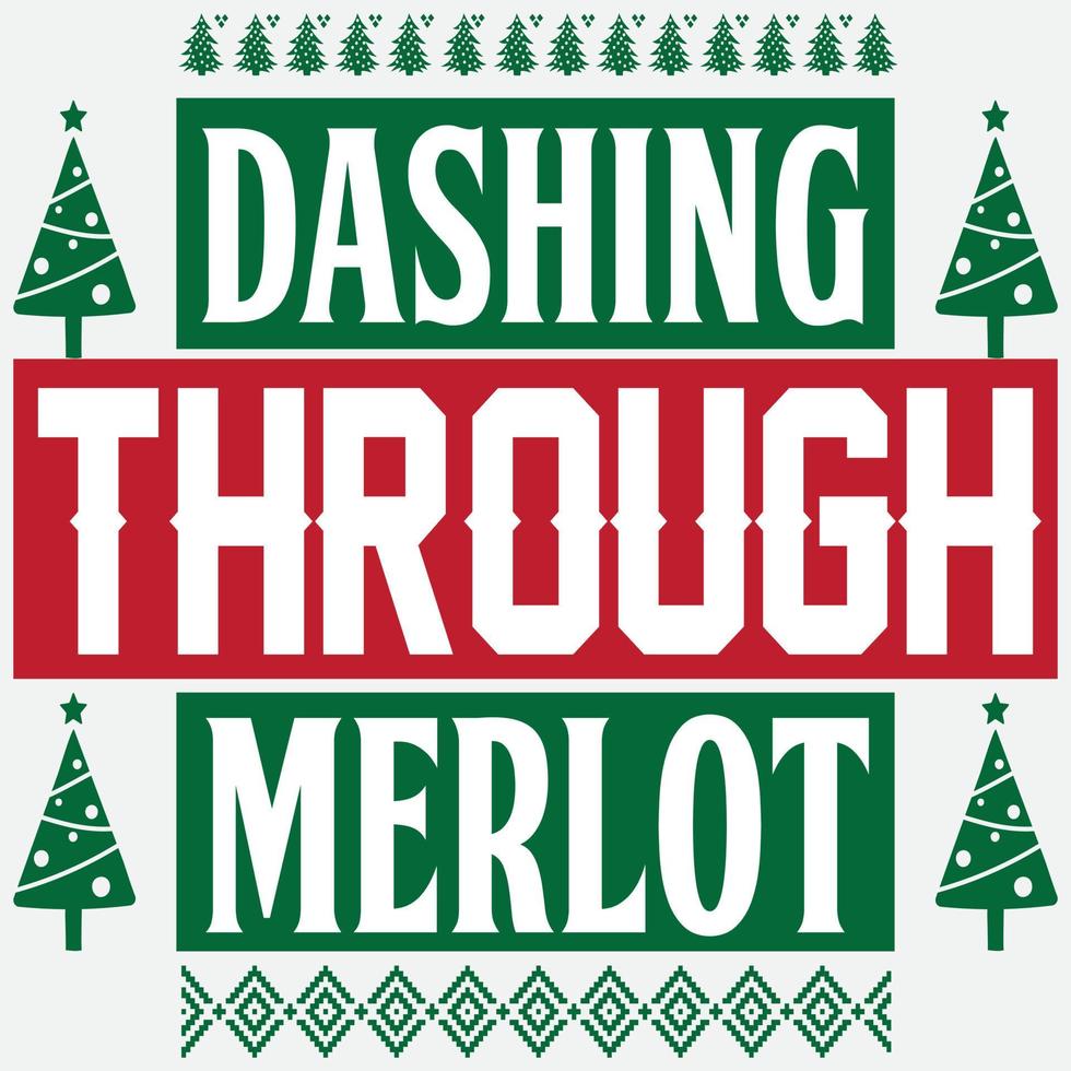 Dashing through merlot vector