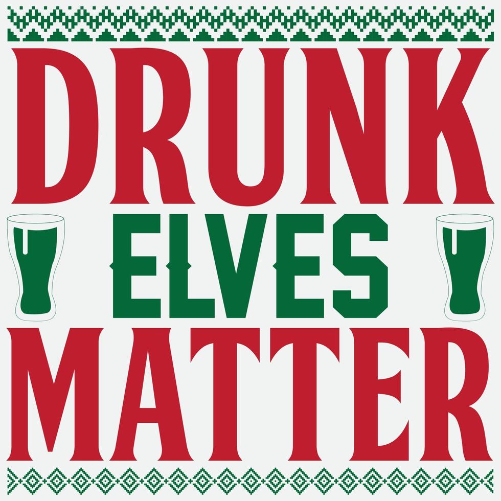 Drunk elves matter vector