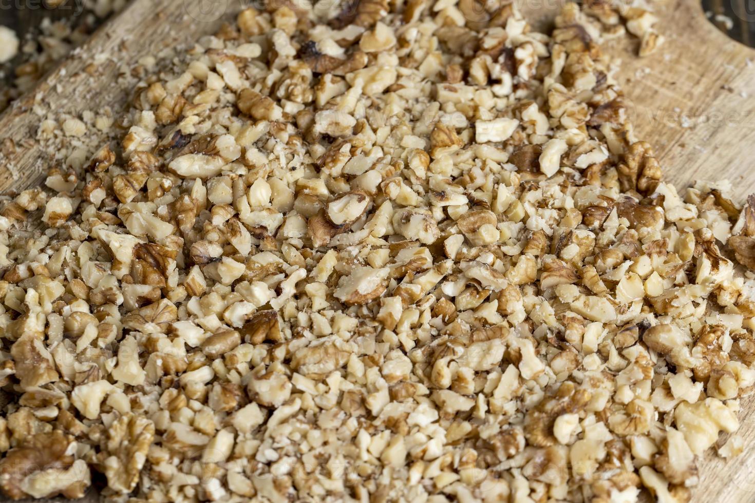 walnut, walnuts, table, cut, during, cooking, chopped, photo