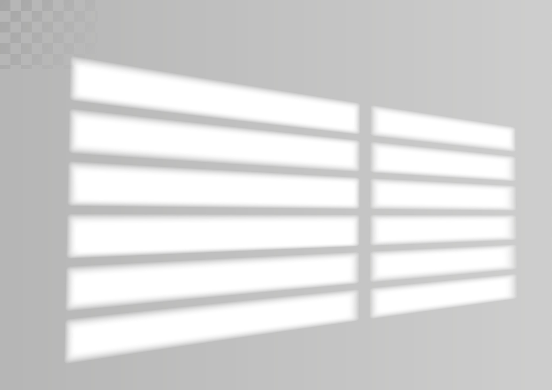 Window and blinds shadow. Realistic light effect of shadows and natural lighting. Vector