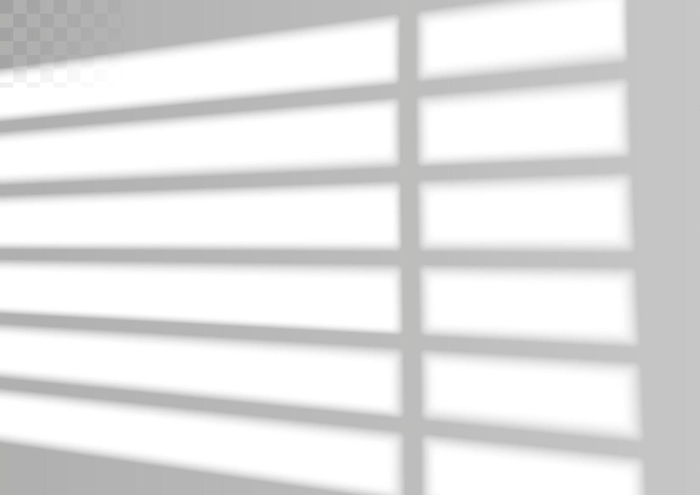 Window and blinds shadow. Realistic light effect of shadows and natural lighting. Vector illustration
