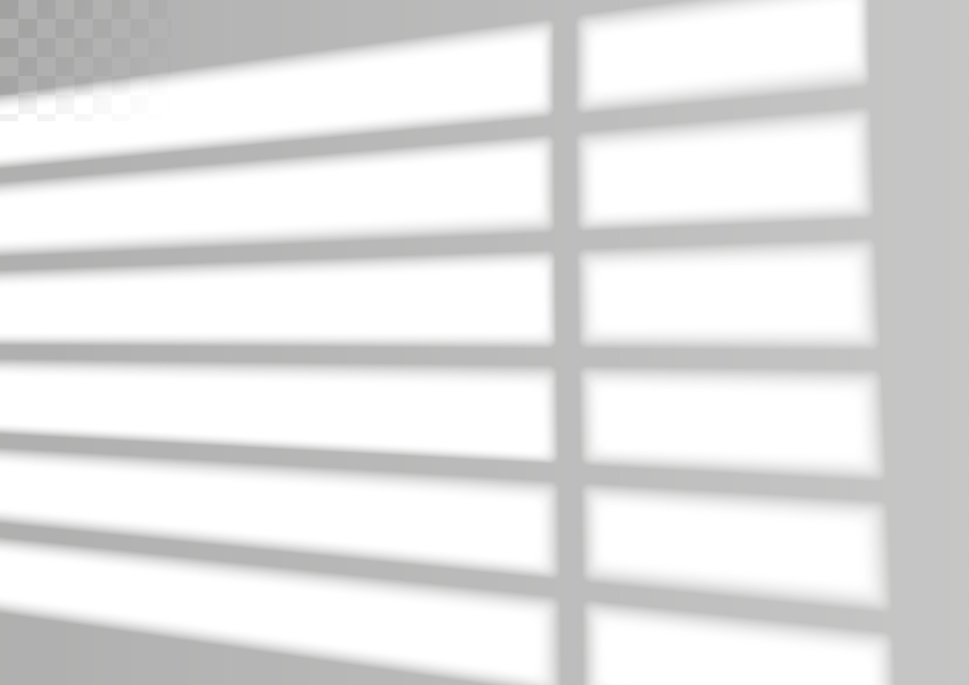 Window and blinds shadow. Realistic light effect of shadows and natural lighting. Vector