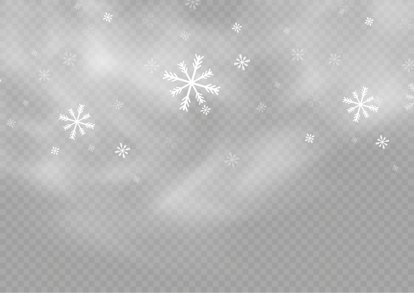 nieve y viento. elemento decorativo degradado blanco.ilustración vectorial. invierno y nieve con niebla. viento y niebla. vector