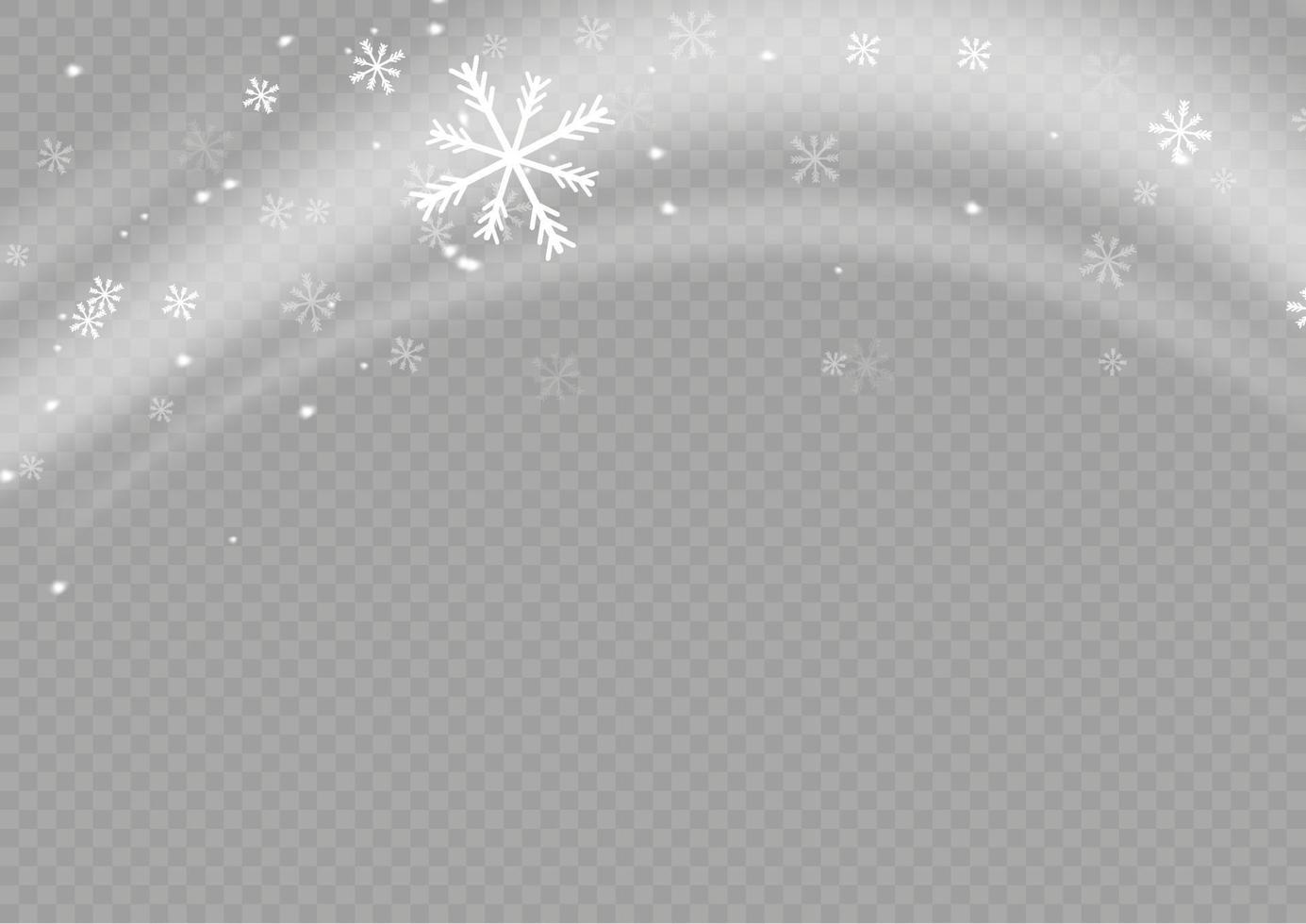 nieve y viento. elemento decorativo degradado blanco.ilustración vectorial. invierno y nieve con niebla. viento y niebla. vector