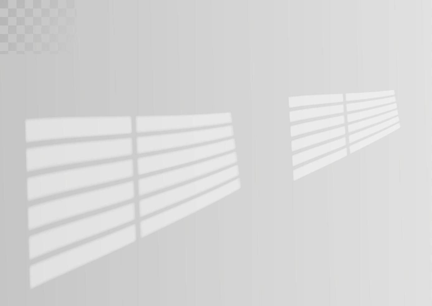 Window and blinds shadow. Realistic light effect of shadows and natural lighting. Vector illustration