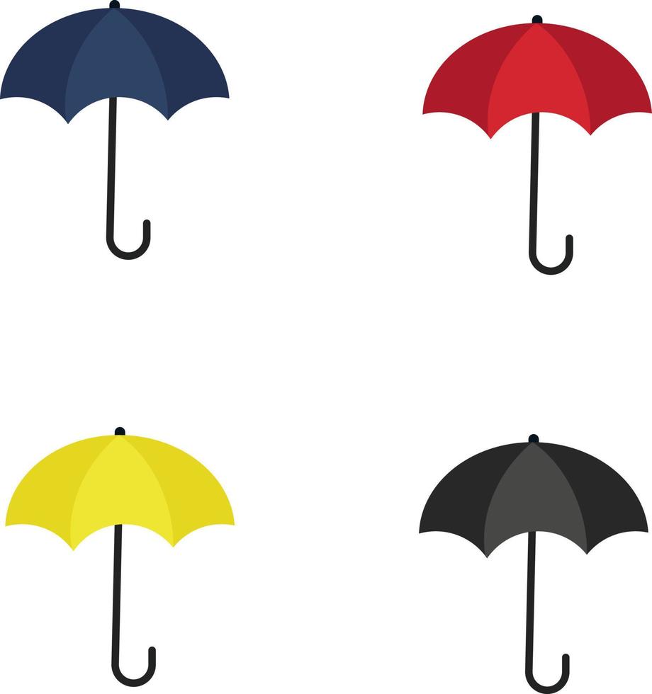 Colorful umbrellas ,illustration, vector on white background.