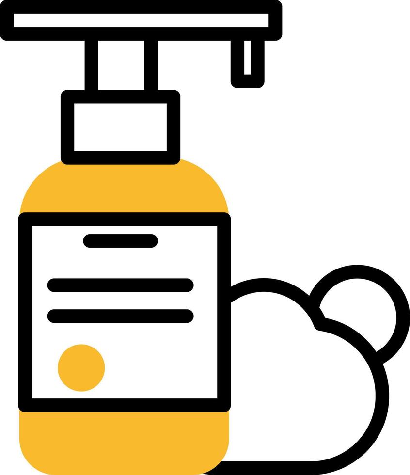 Liquid soap bottle, illustration, vector on a white background.