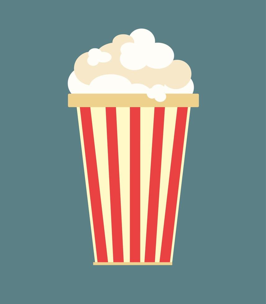 Popcorn, illustration, vector on white background.