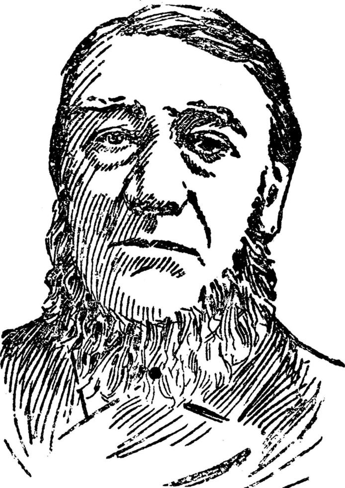 paul kruger, ilustración de la vendimia vector