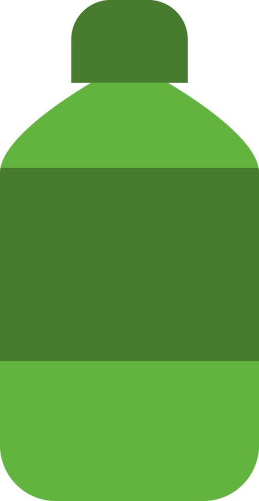 Green bottle, illustration, vector on a white background.