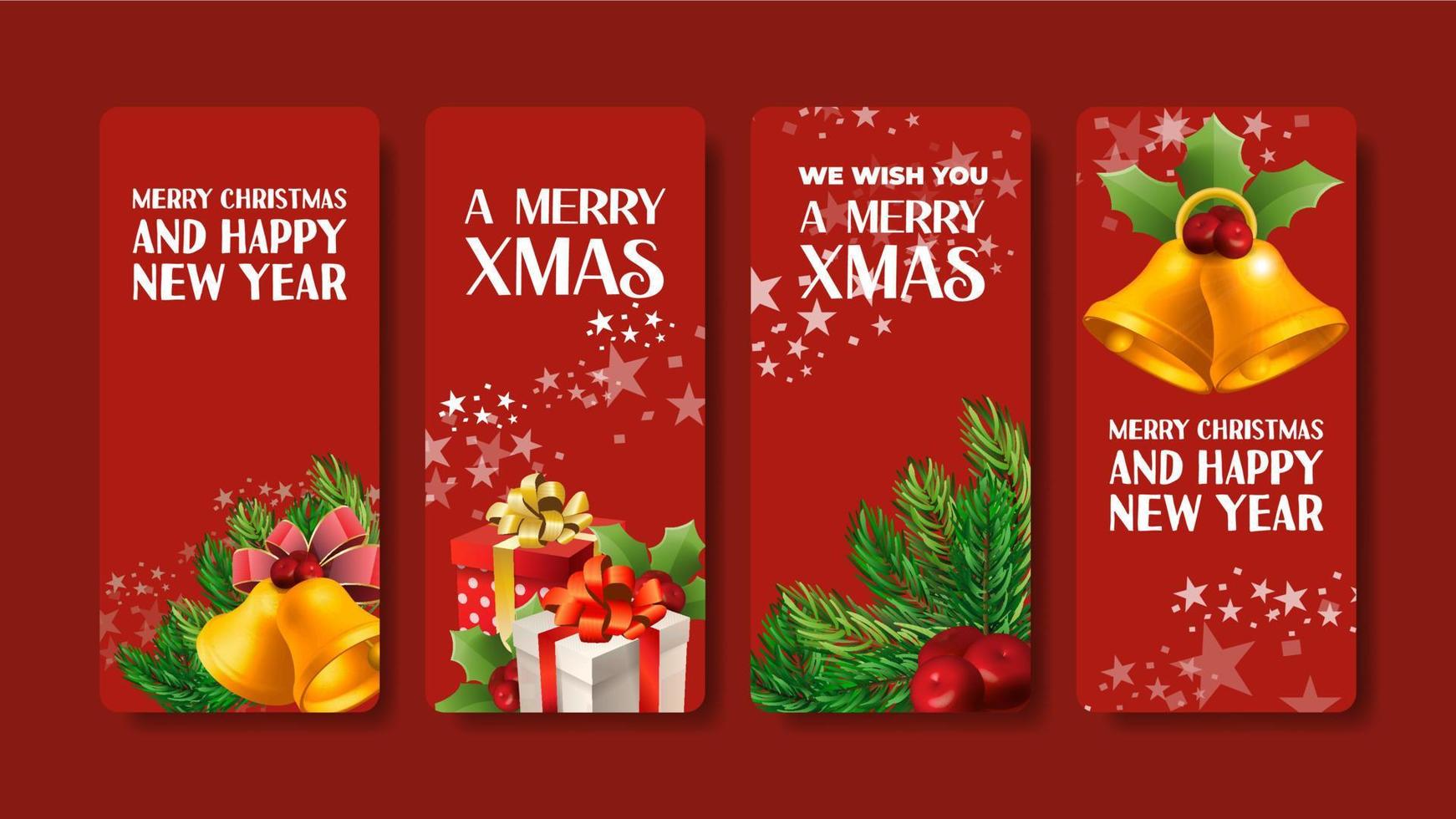 Banner card christmas vector illustration