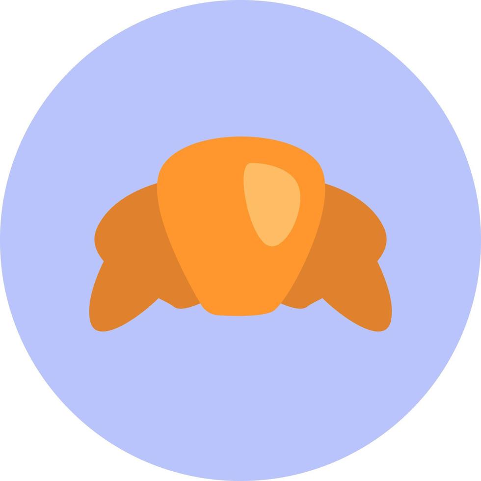 Breakfast croissant, illustration, vector on a white background.