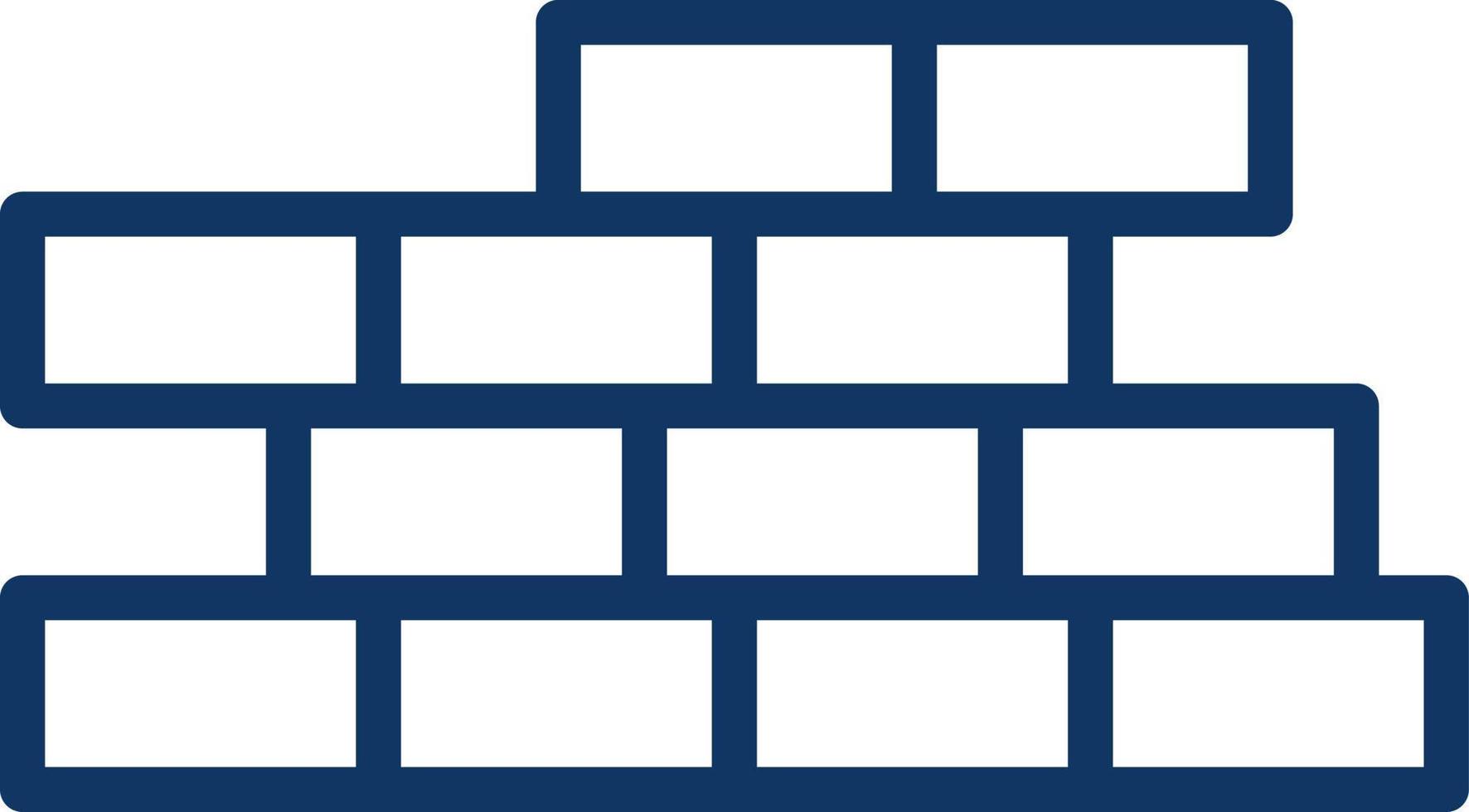 Construction wall, illustration, vector on a white background.
