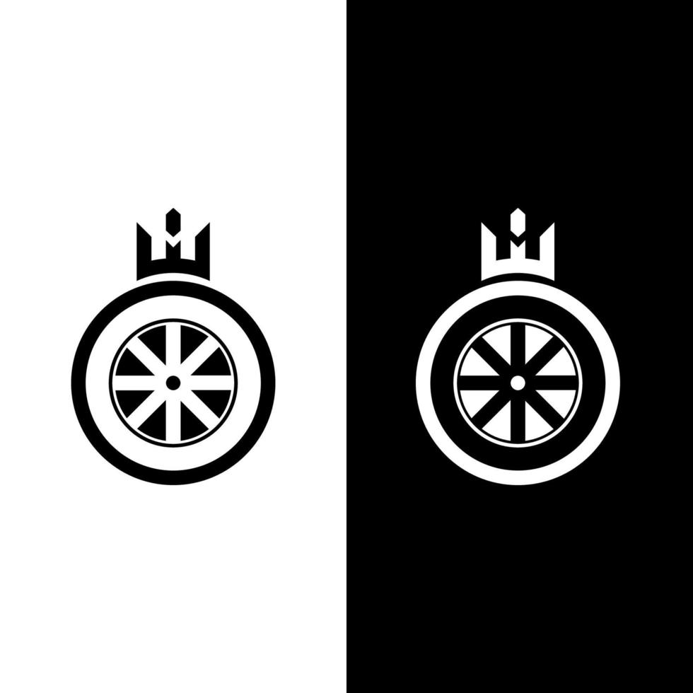 Tire repair shop and service design logo, tire brand and tire icon vector