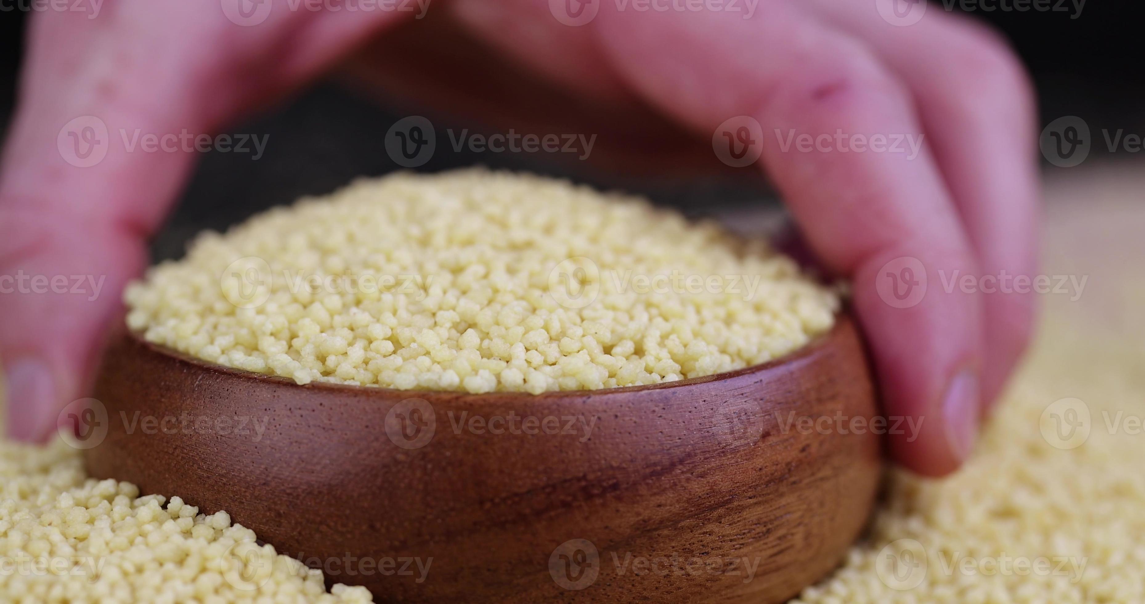 Sprinkle porridge couscous from wheat or millet 13662376 Stock Photo at