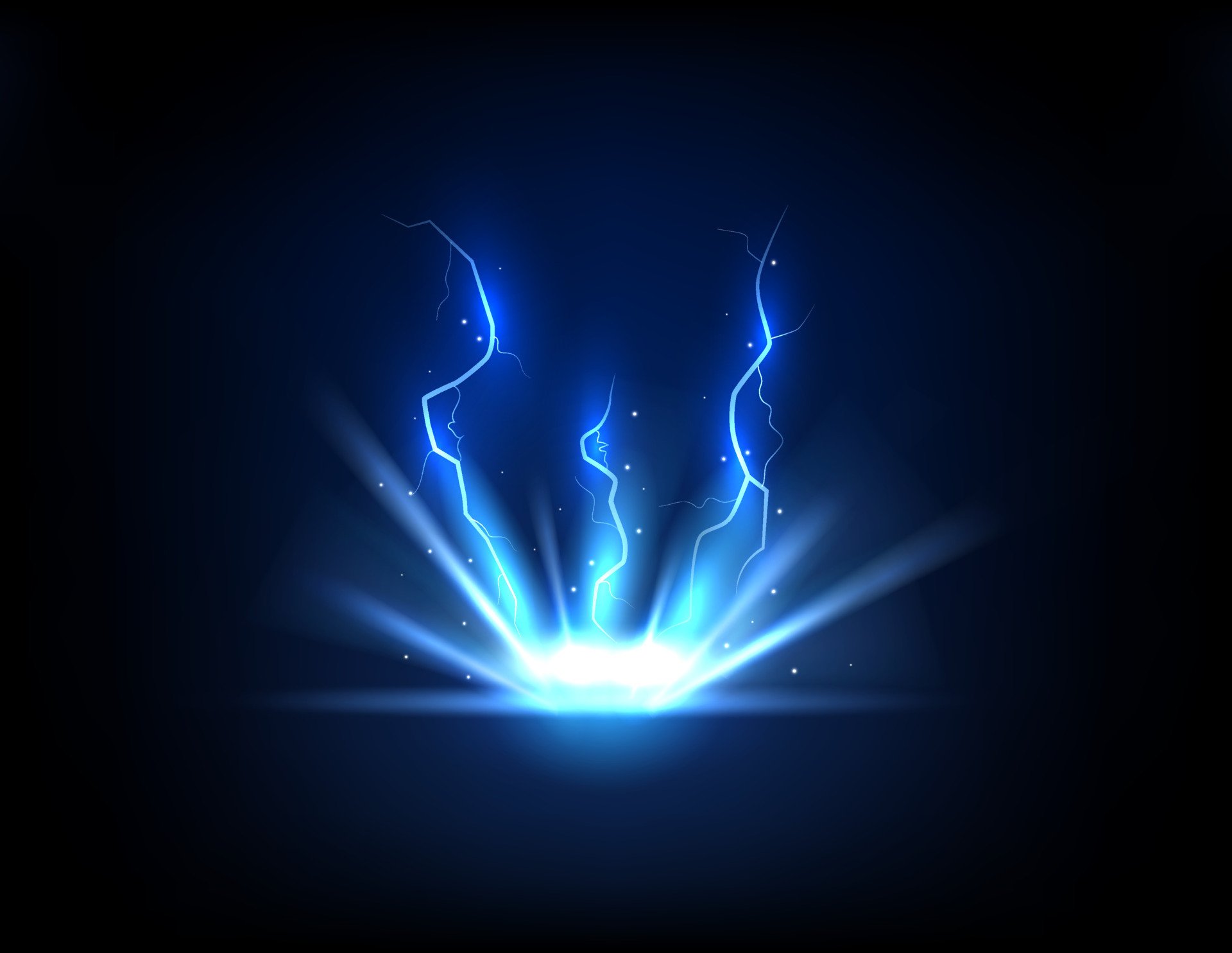 Abstract background in the form of lightning. Sparks of Light. Vector