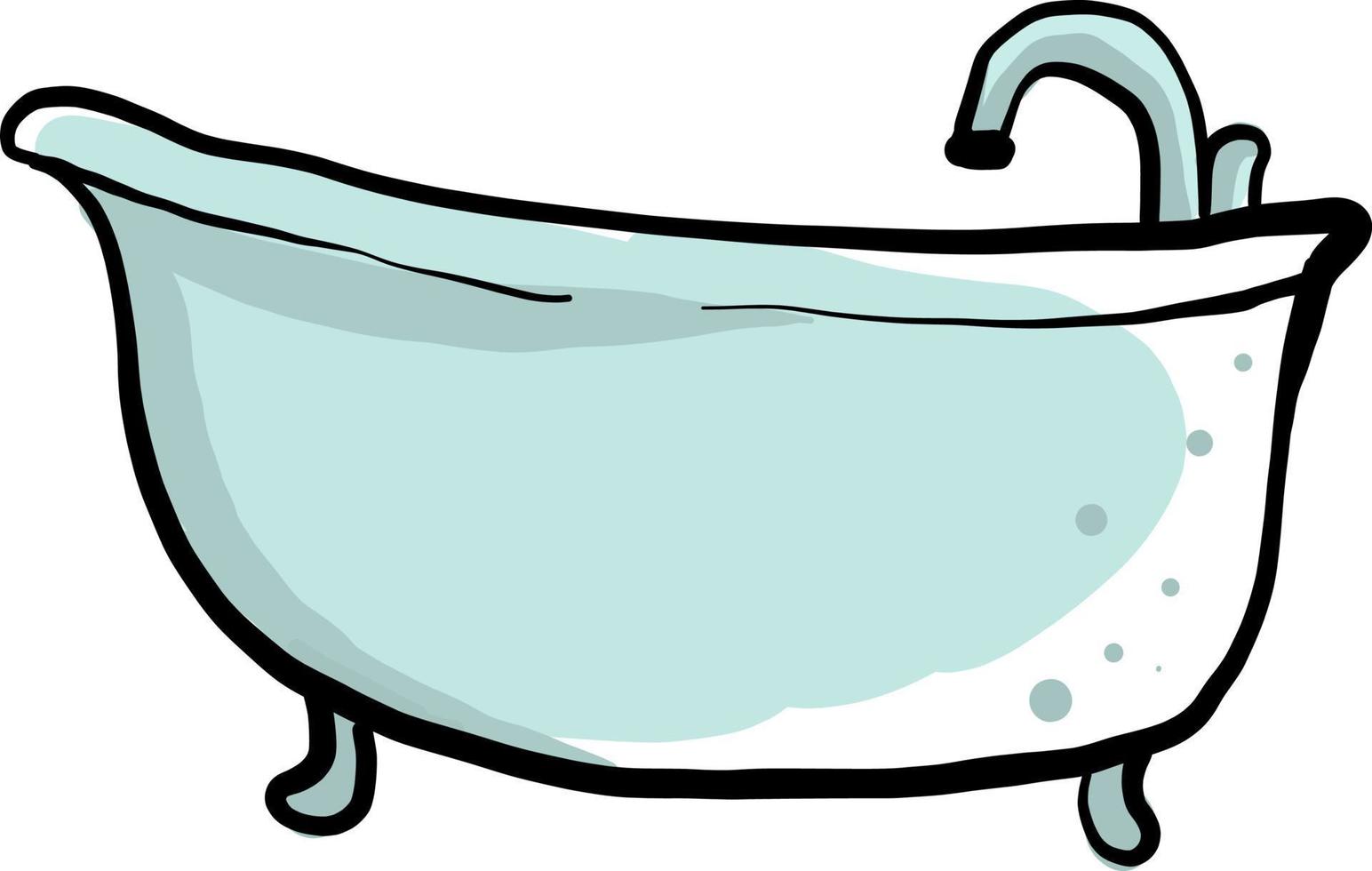 Long bath, illustration, vector on white background 13662563 Vector Art