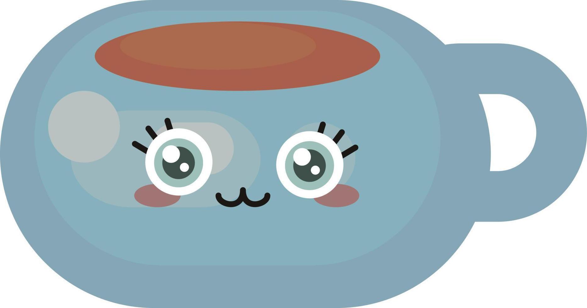 Happy cup, illustration, vector on white background