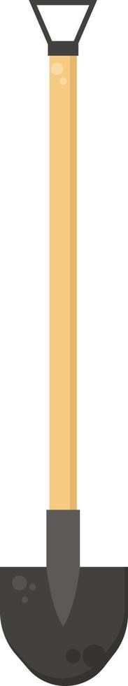 Long shovel, illustration, vector on white background.