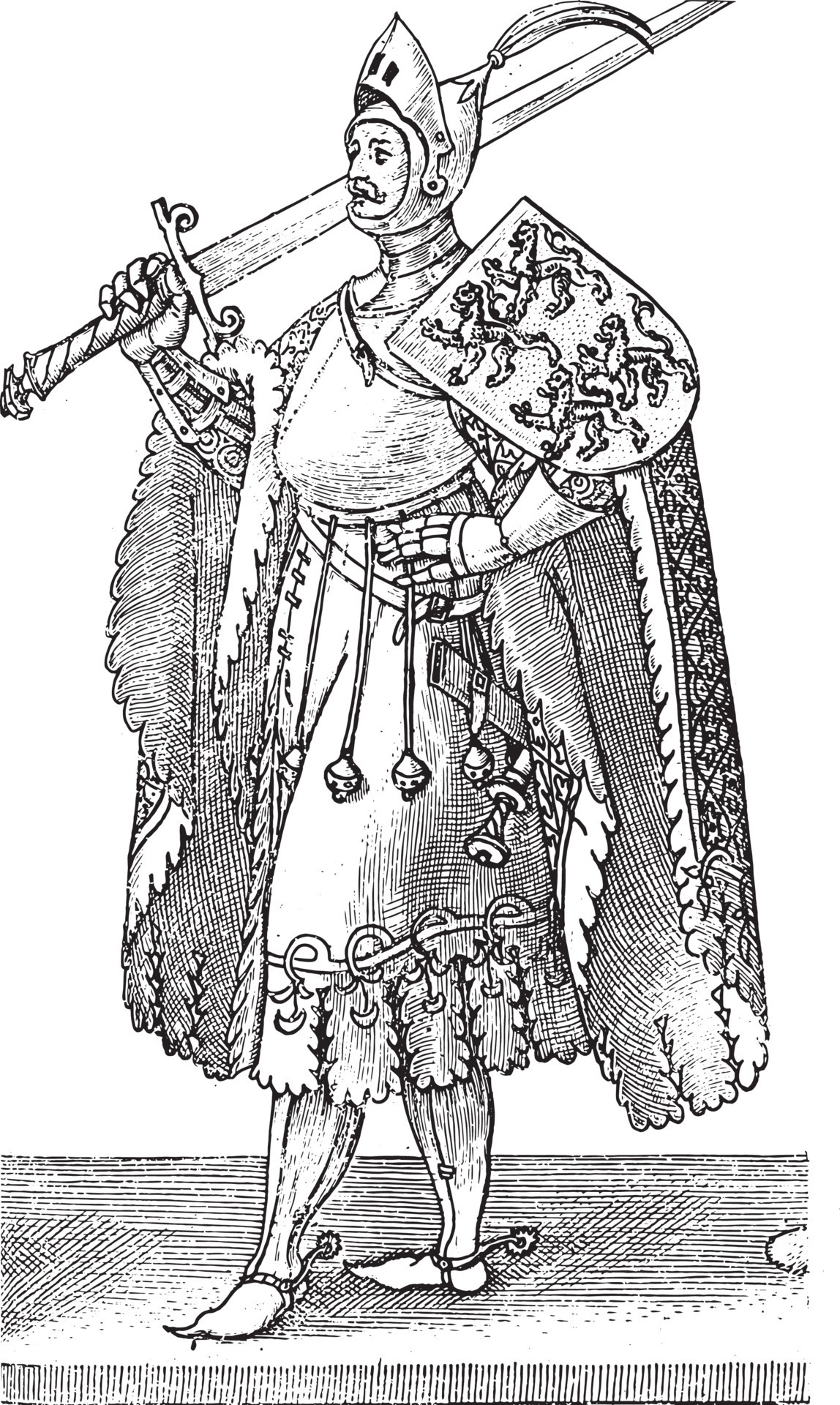 Count William IV of Holland, Hendrick Goltzius, after Willem Thibaut