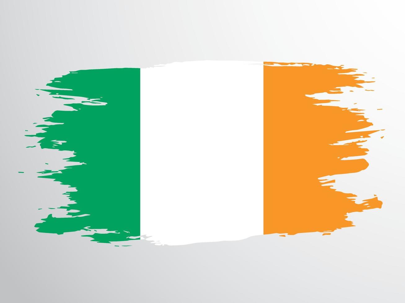 Ireland flag painted with a brush. vector