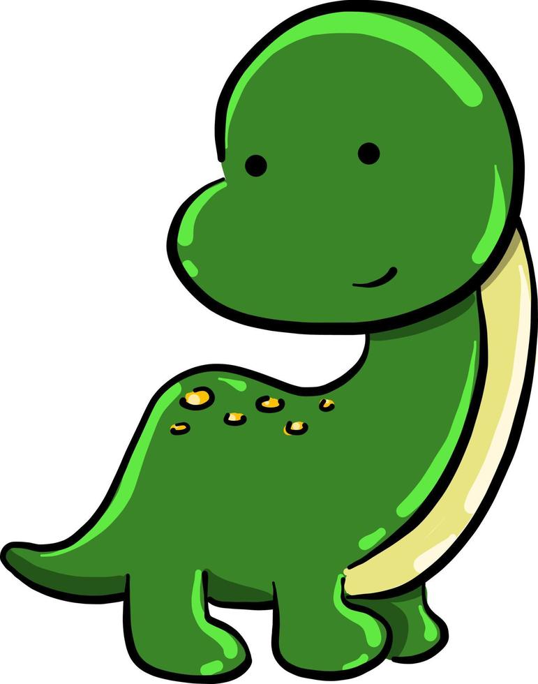 pequeño dinosaurio, ilustración, vector sobre fondo blanco