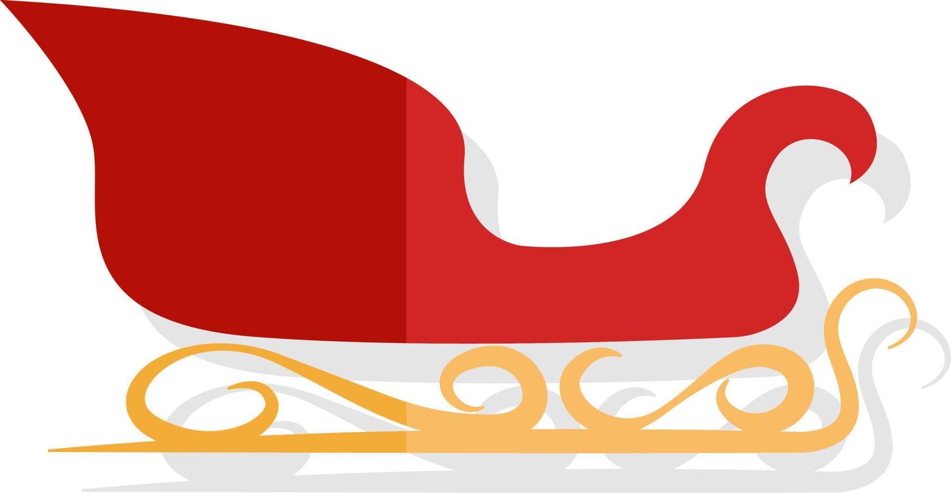 Santas sleighs, illustration, vector on white background.