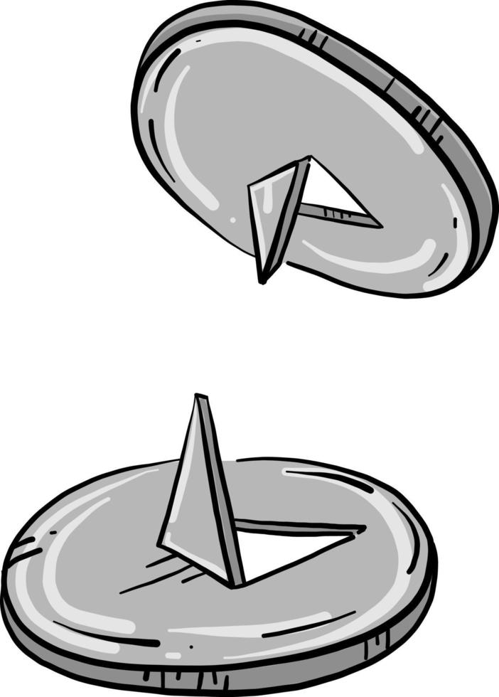 botón de metal, ilustración, vector sobre fondo blanco