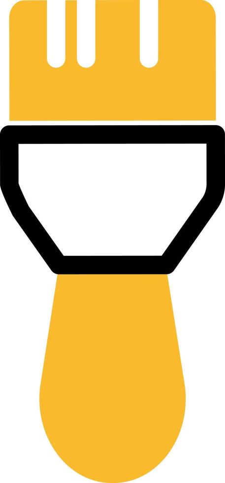 Construction brush, illustration, vector on a white background.