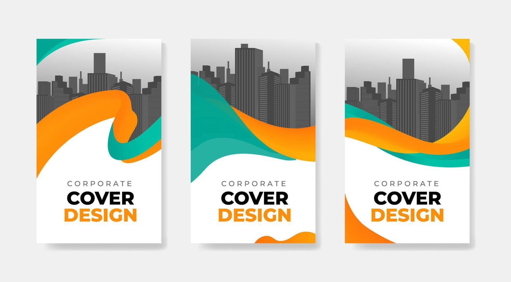 diseño moderno de portada corporativa para folleto, informe anual, afiche, volante, diseño de tamaño a4 vector