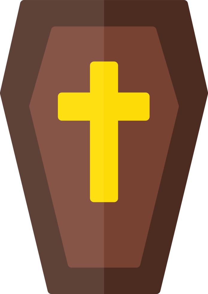 Coffin Flat Icon vector