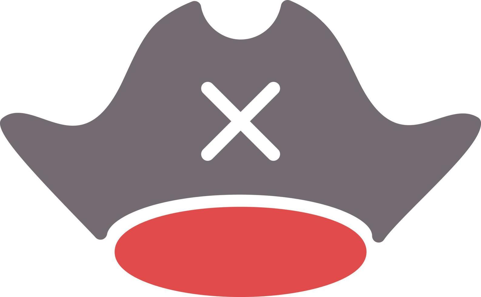 Pirate Hat Flat Icon vector