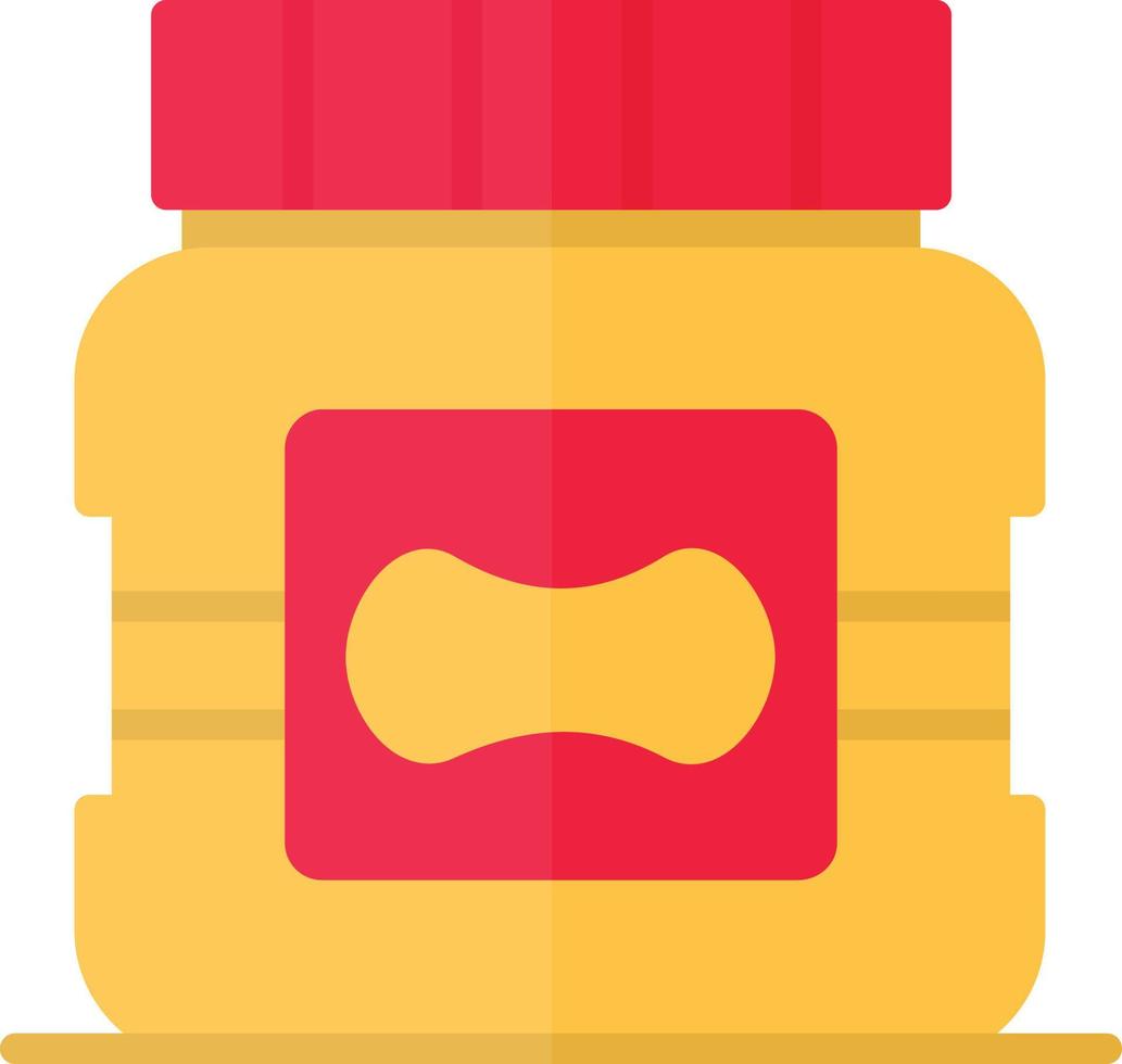 Peanut Butter Flat Icon vector