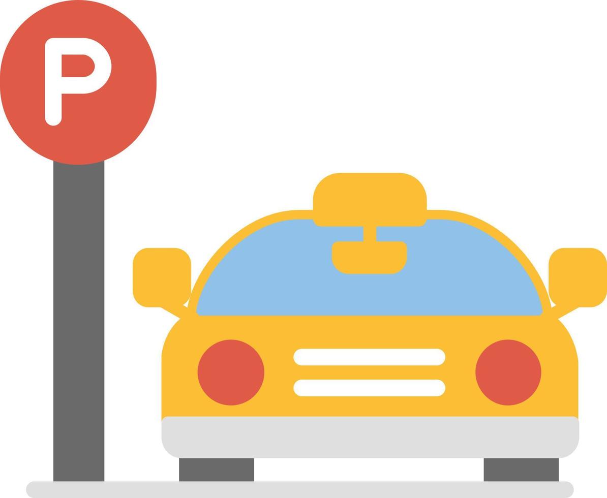 Parking Area Flat Icon vector