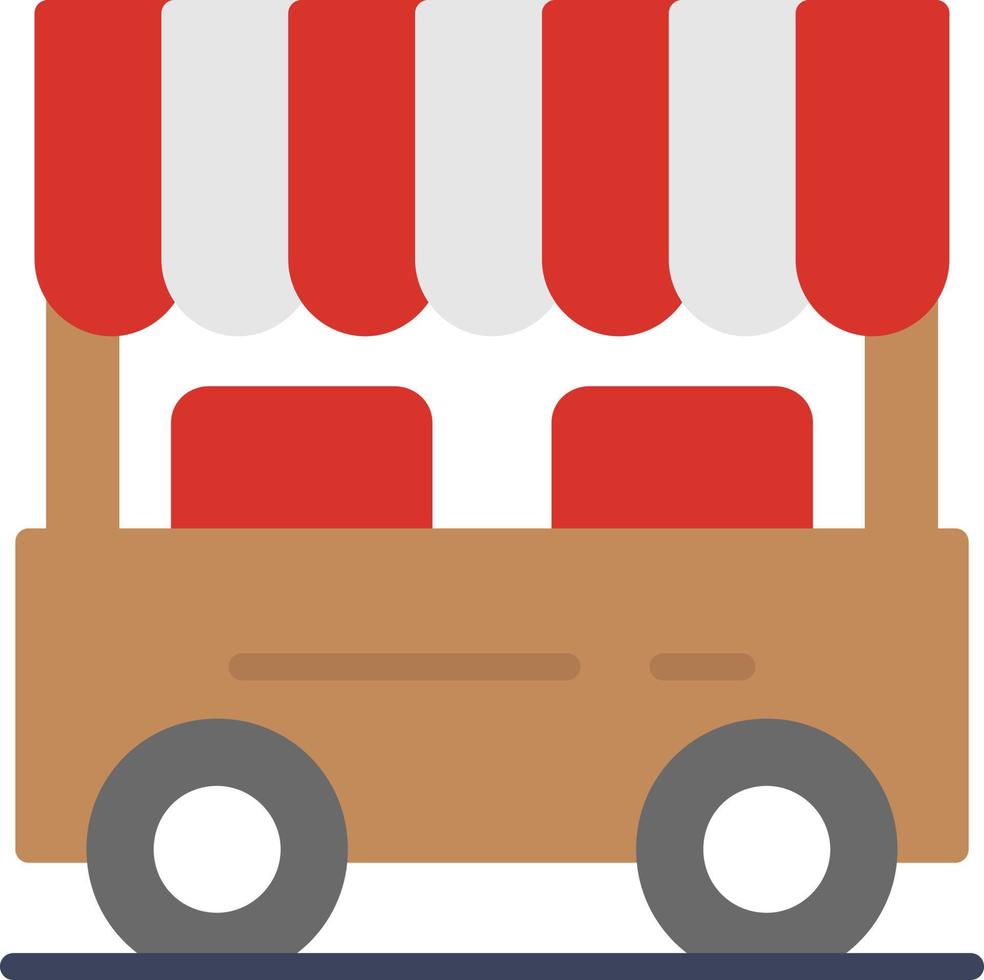 Food Stall Flat Icon vector