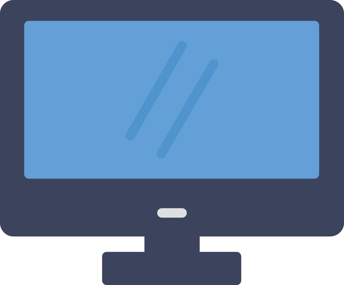 Monitor Display Flat Icon vector