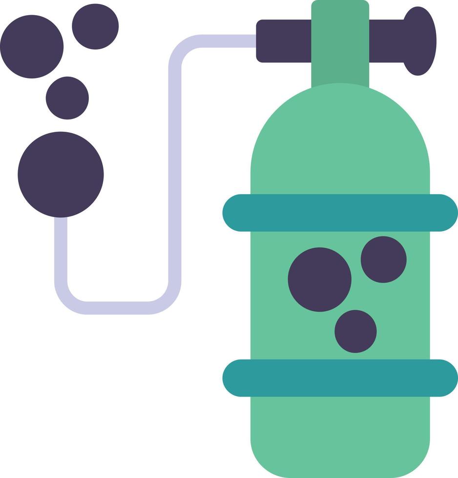 Oxygen Cylinder Flat Icon vector