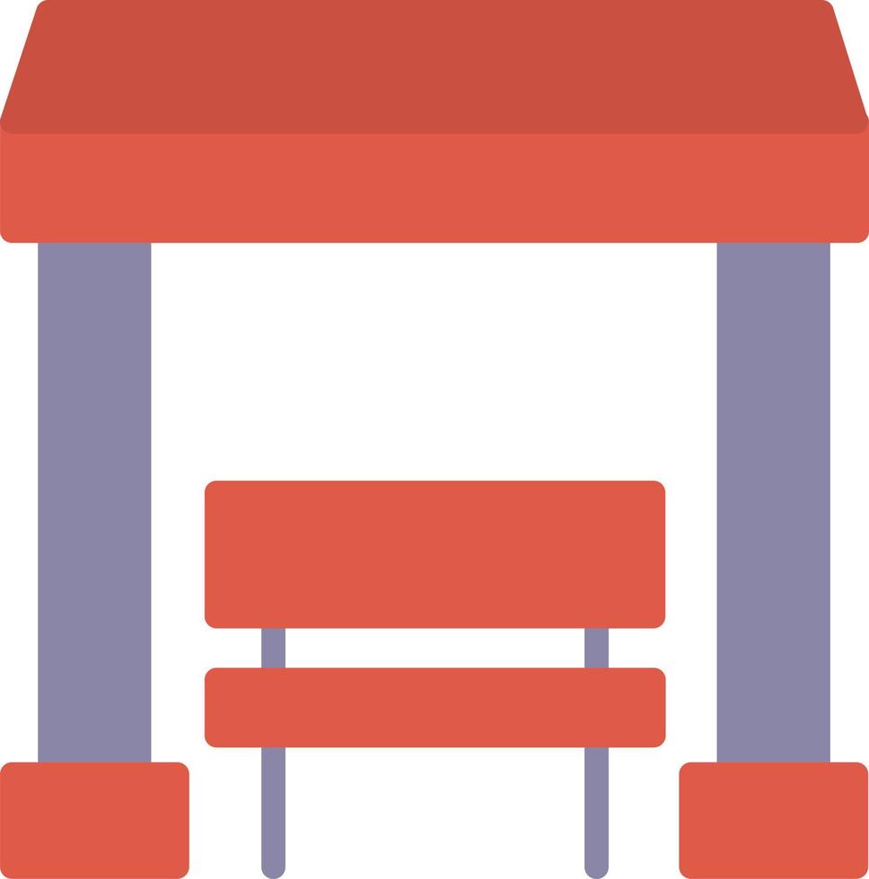 Bus Station Flat Icon vector