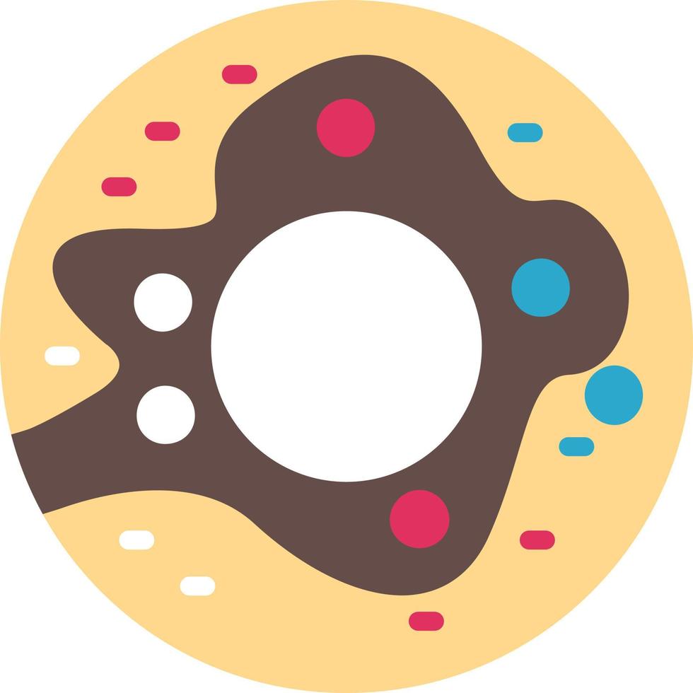 donut icono plano vector