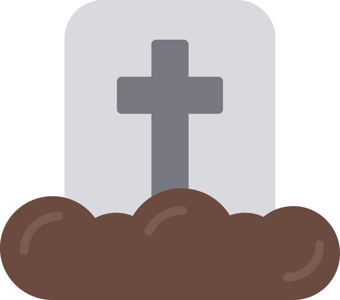 Tomb Flat Icon vector