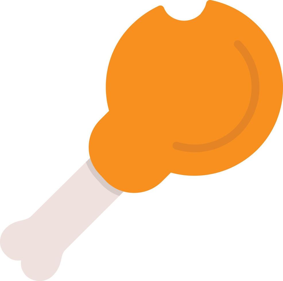 Chicken Leg Flat Icon vector