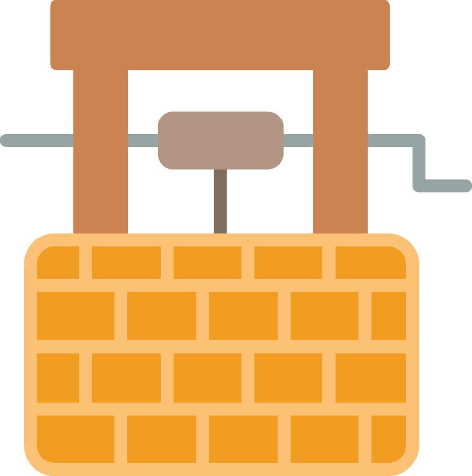 Water Well Flat Icon vector