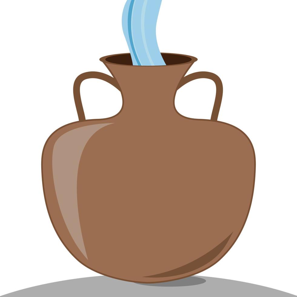 Big jug, illustration, vector on white background.