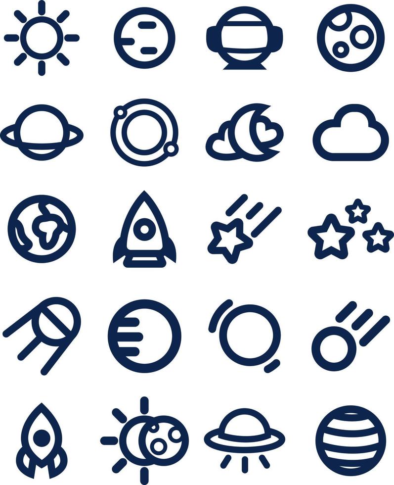 Space planets, illustration, vector, on a white background. vector