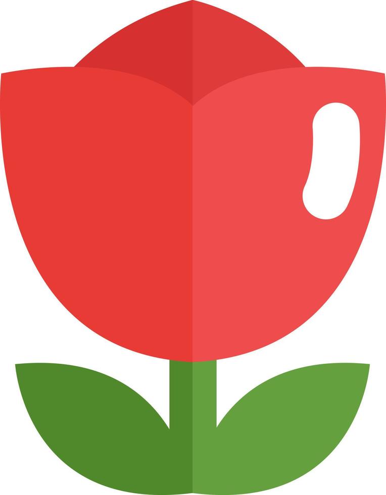 Red tulip, illustration, vector, on a white background. vector