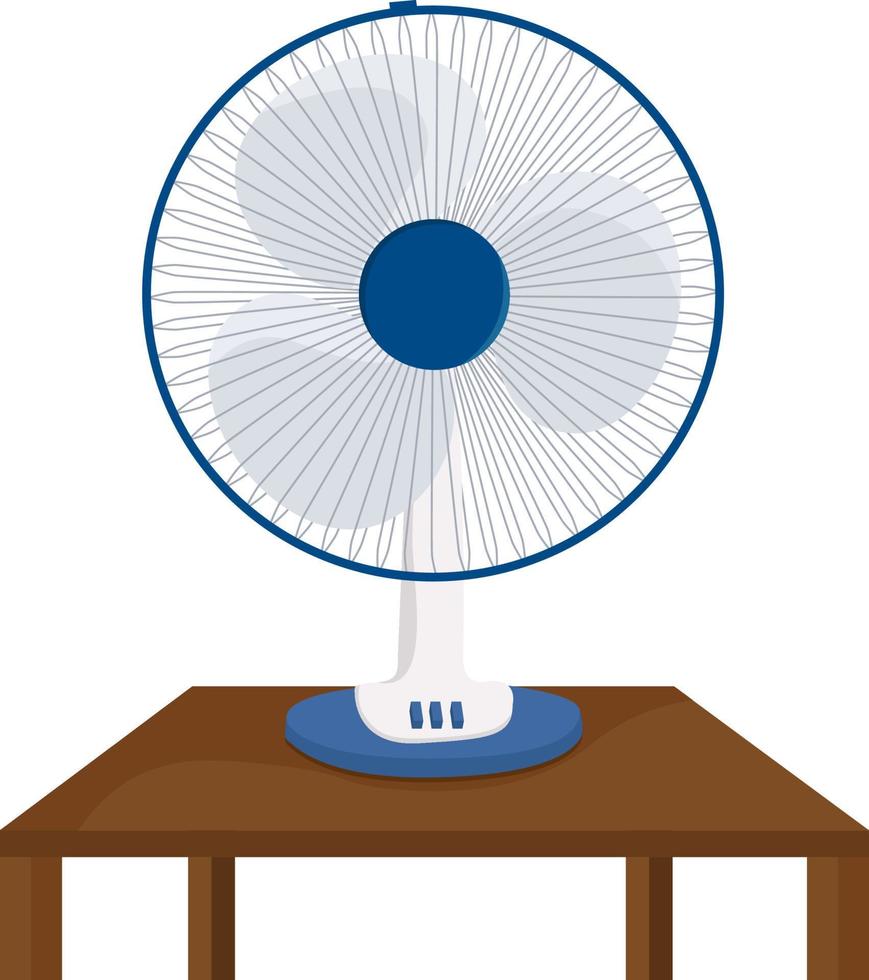 Table fan, illustration, vector on white background