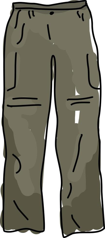 Hiking pants, illustration, vector on white background.